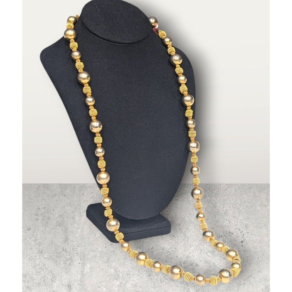 Anne Klein Gold and Silver Beaded Necklace